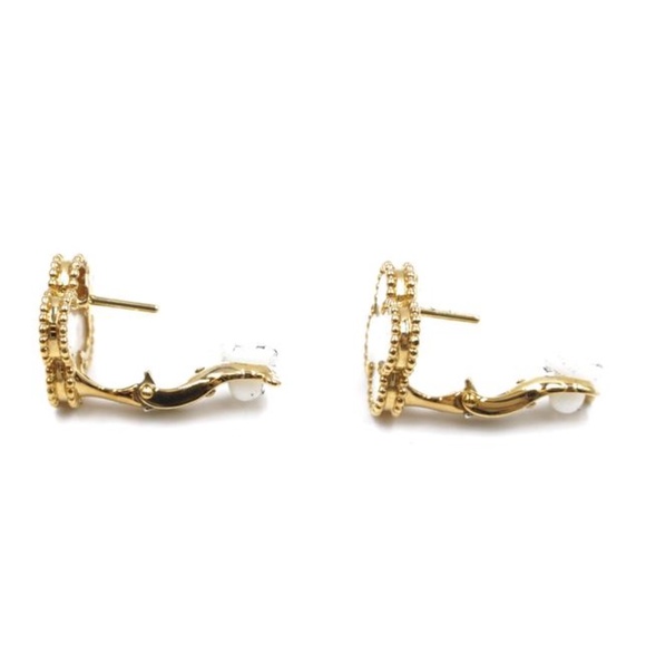 Alhambra 18k Gold Clip On Alpha System Earrings - Picture 9 of 10